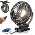 Frizcol 24000MAH 8 Inch Portable Clip On Fan,battery Operated Golf Cart W.... Fixed Price $63.11.