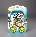 New Banzai 3-SPEED Hands Free Wearable Neck Fan Lt Blue/yellow Rechargeable Usb. Fixed Price $14.99.