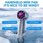 Portable Handheld Turbo Fan With Ice Cooling, 9000MAH Rechargeable 100SPEED Wind. Fixed Price $11.99.