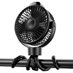 Koonie Portable Stroller Fan For Baby, Rechargeable Battery Regular, Black. Fixed Price $26.11.