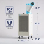 Uninex Indoor Outdoor Koolzone Mobile Spot Cooler N407-TC Air Conditioner -m. Fixed Price $1349.50.
