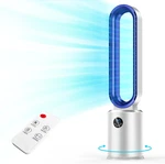 38" Bladeless Tower Fan With Remote, 24 Speeds, Quiet & Portable For Home/office. Fixed Price $166.99.