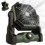 Camping Fan With Tent Light Rechargeable Battery Operated Portable. Fixed Price $32.99.