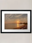Sunset Hampton Bays Framed Art Wall Poster Canvas Print Picture. Fixed Price $47.64.