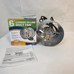 Suncourt DB206C Corded Line Duct Fan Booster 6" Silver. Fixed Price $21.72.
