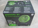 Greenworks Powerall 10" Cordless Hybrid Box Fan Kit With 2.0AH Battery & Charger. Fixed Price $106.98.