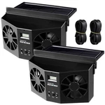 Tujoe 2 Pack Solar Powered Car Exhaust 3 Fans Window 4500 Rpm Air Ven.... Fixed Price $63.36.