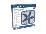 Lasko Cool Colors 20"BOX Fan B20312 Speeds Lightweight Portable Air Circulator. Fixed Price $23.74.