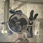 Infinity Cloudray AC-CCS6 Clip-on Fan Adjustable Tilt Electric Black 3 Blade. Fixed Price $30.00.