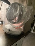 Jrd Fans Air Circulator Fan, FXH23001R Input 120V/60HZ Power Consumer 35W Sz 265. Fixed Price $39.99.