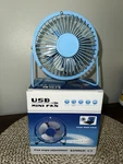 Sanhuai A18 Usb Mini Fan Blue Ultra-quiet Free Angle Adjustment Lightweight. Fixed Price $18.00.