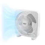 Comfort Zone Desktop Box Fan Home, 9 Inches, 3 Speeds, Portable, White. Fixed Price $26.19.