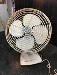 Vtg General Electric 12" Oscillating Desk Fan Model F11PG10? Works Good. Fixed Price $57.60.