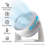 10" White Turbo Force Power Table Fan 30FT Air Circulation Speed Us. Fixed Price $31.54.