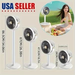 360 Pedestal Fan Air Circulator, Oscillating, White, 11-34'' Adjustable Height. Fixed Price $25.98.