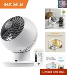 Iris Woozoo Air Circulator Fan With Remote, Oscillating, 5 Speeds, 82FT Max .... Fixed Price $128.89.