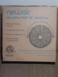 Newair WINDPRO18W Wall Mounted Inch High-velocity Industrial Shop Fan With.... Fixed Price $80.00.
