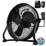 Leeheeyee 12 Battery Operated Floor Fan For Dewalt 20V Max Portable Jobsite. Fixed Price $148.63.