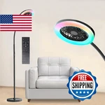 Onidek Pedestal Fan For Bedroom, Floor Lamp With Rgb 18W/1500LM, 3-SPEED Stand. Fixed Price $84.58.