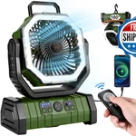 Odoland 30000MAH Camping Fan Led Lantern Rechargeable Battery Operated. Fixed Price $65.97.
