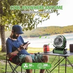 Cmyfato 20000MAH Rechargeable Camping Fan Battery Operated Light D12 - Green. Fixed Price $75.70.