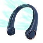 Morelax Neck Fan, Usb Rechargeable Personal 2.35"D 8.6"W 5.5"H, Blue. Fixed Price $27.99.