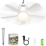 Canopy Fan 20'', 20000MAH Portable Outdoor Ceiling With Light Remote.... Fixed Price $126.65.