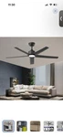 Ocioc Ceiling Fans With Lights 52 Black And Remote. Fixed Price $71.13.