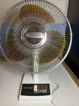 Vintage Panasonic 5-WAY Oscillating Table Fan F-1208B Translucent Brown Blades. Fixed Price $59.99.