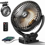 Frizcol 12000MAH 8 Inch Portable Clip On Fan Rechargeable, Battery Operated D.... Fixed Price $48.66.