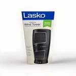 New Lasko Fan Desktop Wind Tower 4911 Oscillating Multi-directional Black. Fixed Price $22.46.