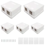 Keystone Jack Surface Desk Mount/wall BOX2-PORT5-PACK White. Fixed Price $19.23.
