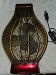 Deco Breeze Flower Vase Fan Metal Sculpture Electric 13" High Tested Works. Fixed Price $39.65.
