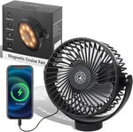 Magnetic Cruise Fan With 12000MAH Battery - Portable Cabin Air Compact, Black. Fixed Price $44.77.