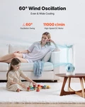 Desk Fan Bladeless, 17 Inch Office Table Small Quite, Bedroom. Fixed Price $49.57.