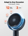 Vevor 7-INCH Pedestal Fan, Oscillating Standing Floor With Dc Motor, Remote. Fixed Price $92.95.