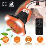 Hanging Camping Led Fan W/10000MAH Battery 4 Lights 3 Speeds Usb Rechargeable. Fixed Price $26.59.