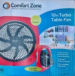 Comfort Zone Model CZ110RD, Inch Turbo Table Fan, Red Color.. Fixed Price $34.79.