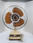 Vintage Lasko Oscillating Fan Galaxy Amber Brown Blades Type 12-1 Table Desk. Fixed Price $59.99.