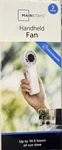 Mainstays Handheld Fan Usb Rechargeable 7-SPEED White MFU0623E-W, 10.5 Hr. Fixed Price $27.00.
