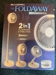 Bell+howell My Foldaway Rechargeable Floor And Table Fan 7039 2-IN-1. Fixed Price $9.95.