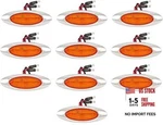 4-1/8" Amber/red Led Side Marker Lights Chrome Surface Mount 10X. Fixed Price $97.01.