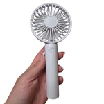 Pom BRZ-3 Handheld Mini Fan White Portable Rechargeable Personal Cooling B3. Fixed Price $8.06.