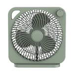9-INCH Box Indoor Comfort Personal Ac Electric Fan, 3 Speeds Green River. Fixed Price $19.75.