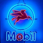 Mobil Oil Pegasus Gasoline 24"X20" Neon Lamp Light Sign Hd Vivid Printing. Fixed Price $214.72.
