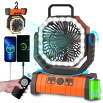 Adust Camping Fan Battery Operated Powered With Led Lantern Light 20000MA.... Fixed Price $57.63.
