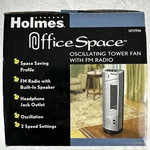 Vtg Holmes 14.5 Oscillating 2 Speed Slim Tower Fan W/fm Radio, Headphone Jack. Fixed Price $24.95.