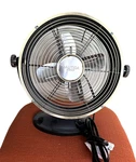 Nautica Home Retro Small Desk Fan Gold Tone & Black 10"X12"H Euc. Fixed Price $39.95.