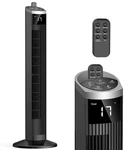 Zachvo Tower Fan 28DB Quiet For Sleep, Remote, 80 Oscillation 15H Timer - Black. Fixed Price $89.65.