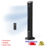 Lasko 42" Oscillating 12 Speed Dc Tower Fan With Remote Quiet Eco Mode Black New. Fixed Price $74.40.